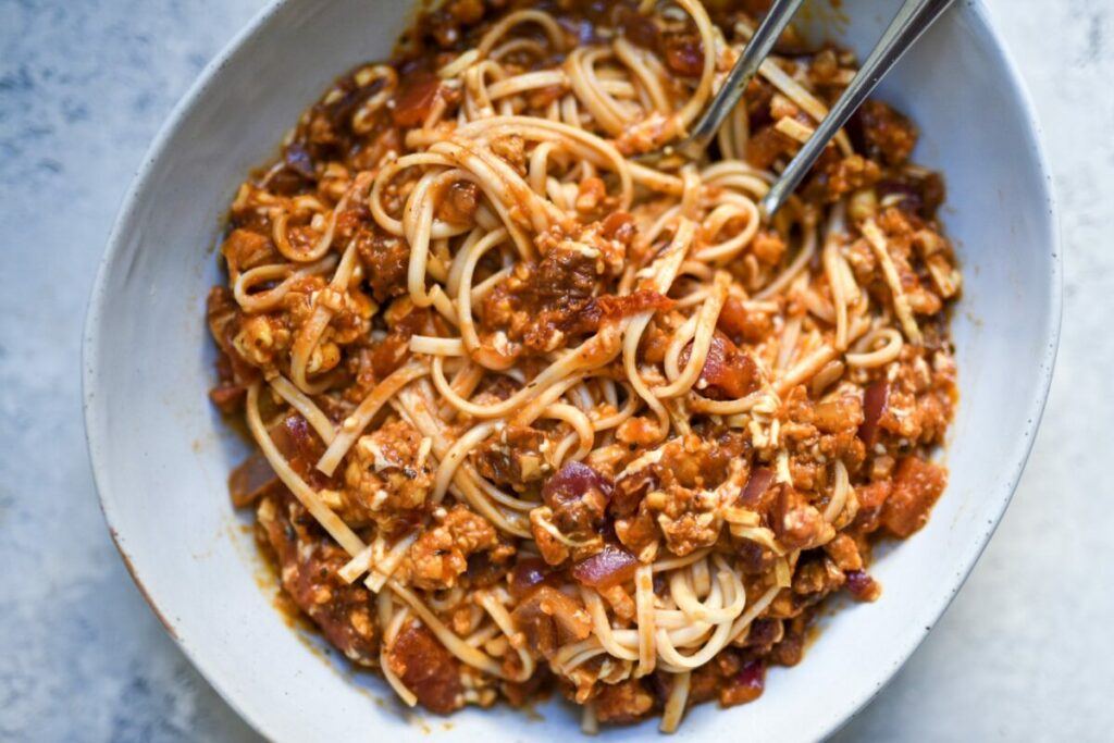 Vegan Tempeh Pecan Bolognese Best of Vegan
