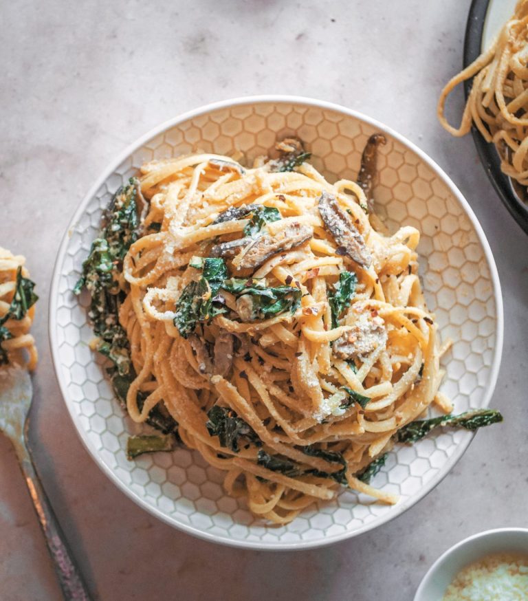 Vegan Collard Green Carbonara