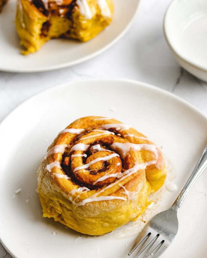 Japanese Kabocha Pumpkin Cinnamon Rolls
