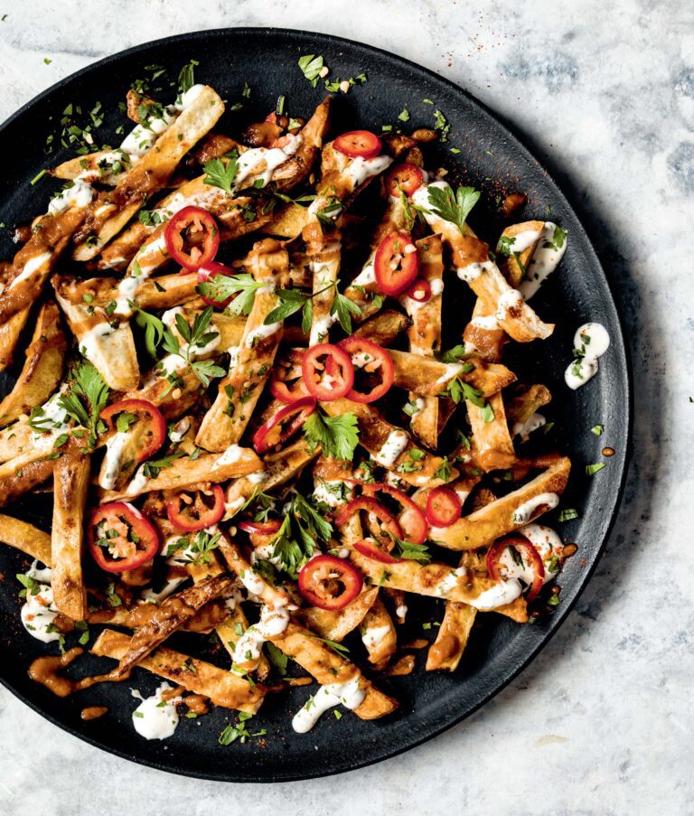 Taro Fire Fries with Green Herb Aioli from Bryant Terry's Vegetable Kingdom