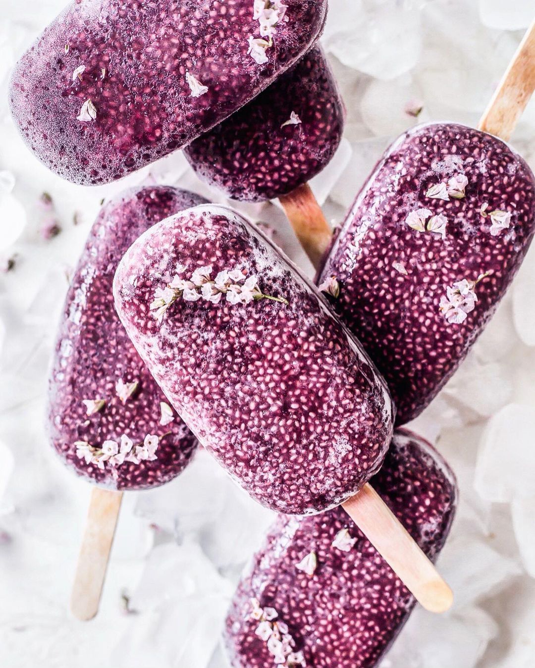 Pineapple Coconut Açaí Chia Ice Pops