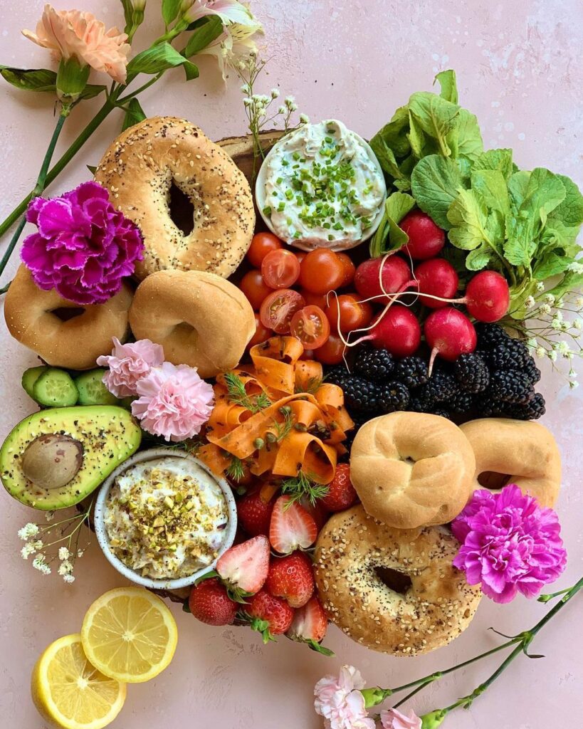 Vegan Smoked Salmon Bagel Brunch Board