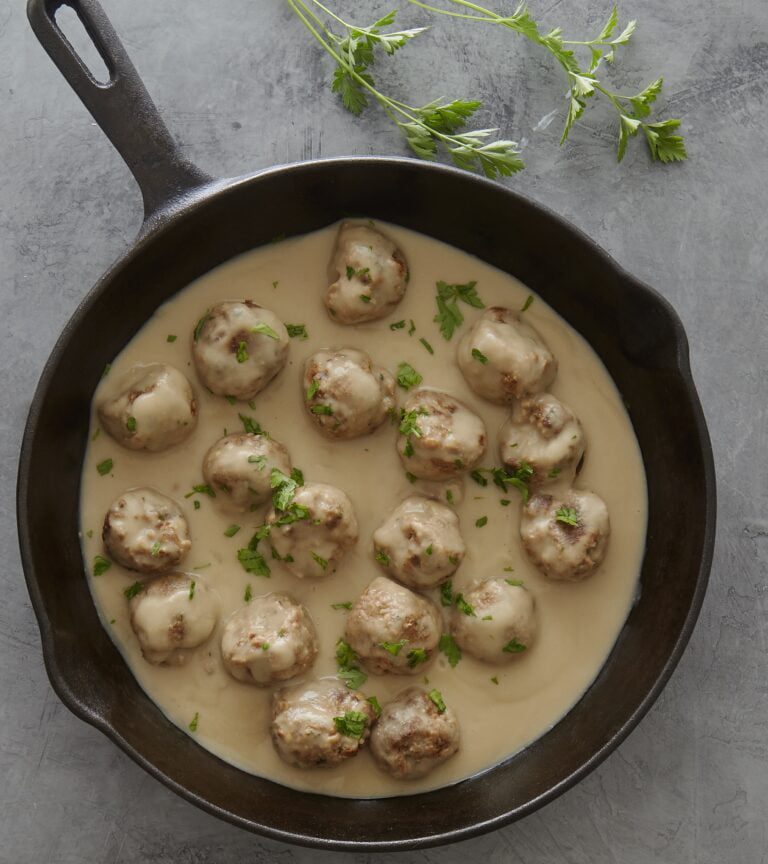 Vegan Swedish Meatballs from Ramin Ganeshram’s Cooking with Beyond and Impossible Meat