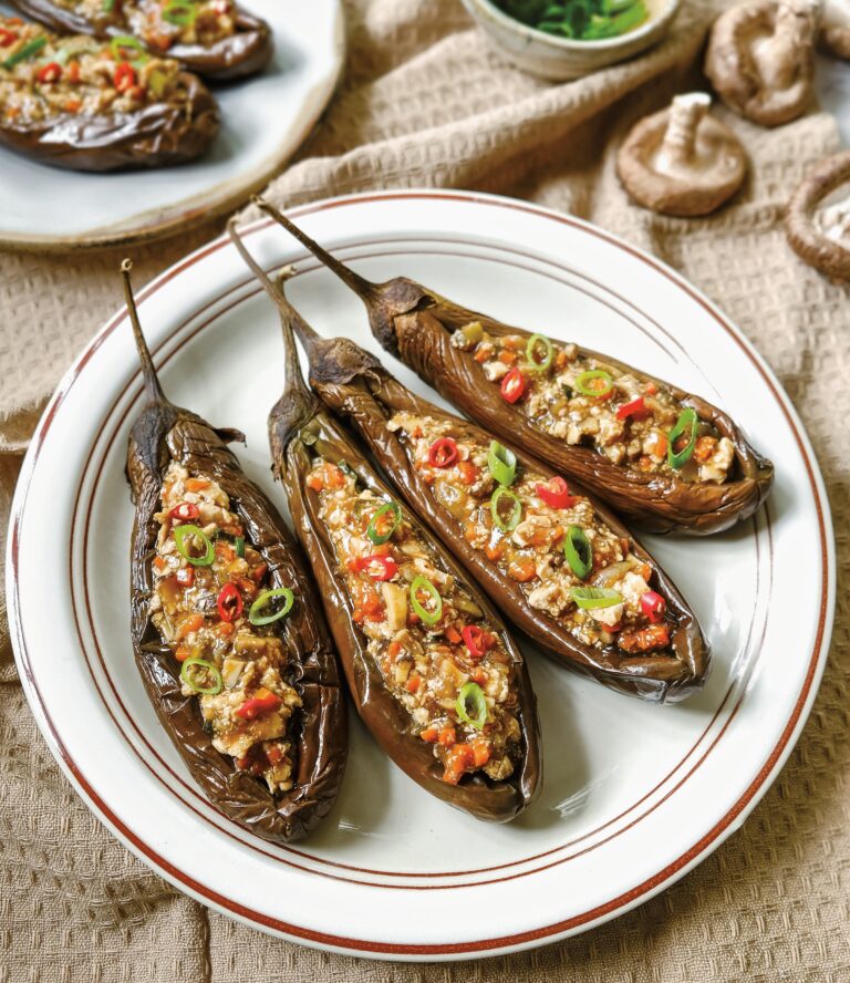 Stuffed Chinese Eggplants from Jeeca Uy’s Vegan Asian