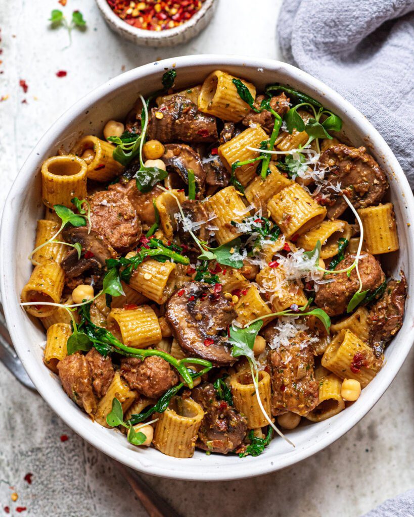 Vegan Sundried Tomato Pesto Pasta