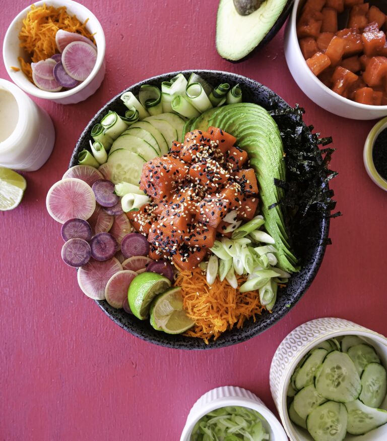 Vegan Watermelon Poke Bowls from Cook. Heal. Go Vegan! by Bailey Ruskus