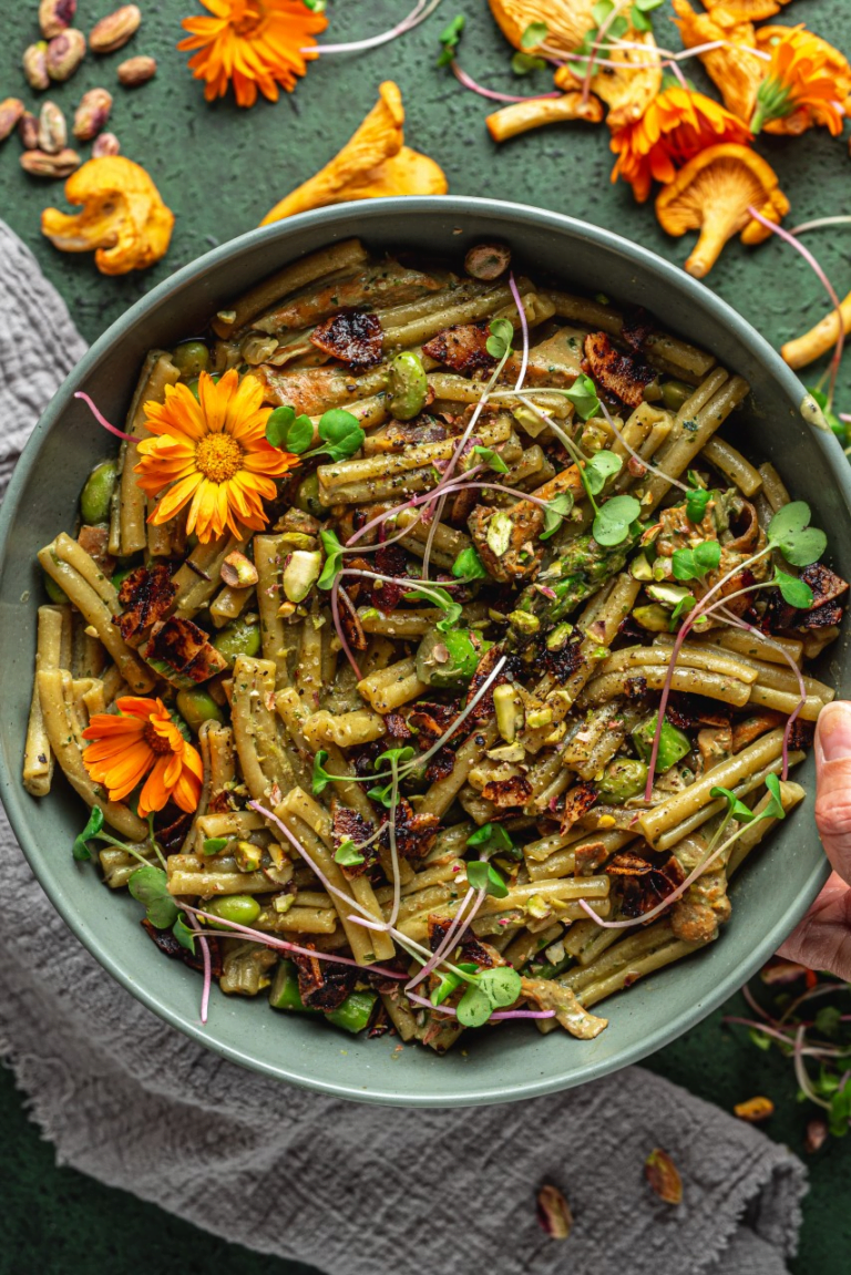 Simply Pasta: Creamy Vegan Pesto Casarecce