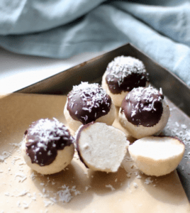 No Bake Vanilla Coconut Protein Balls (Vegan + Gluten-Free)