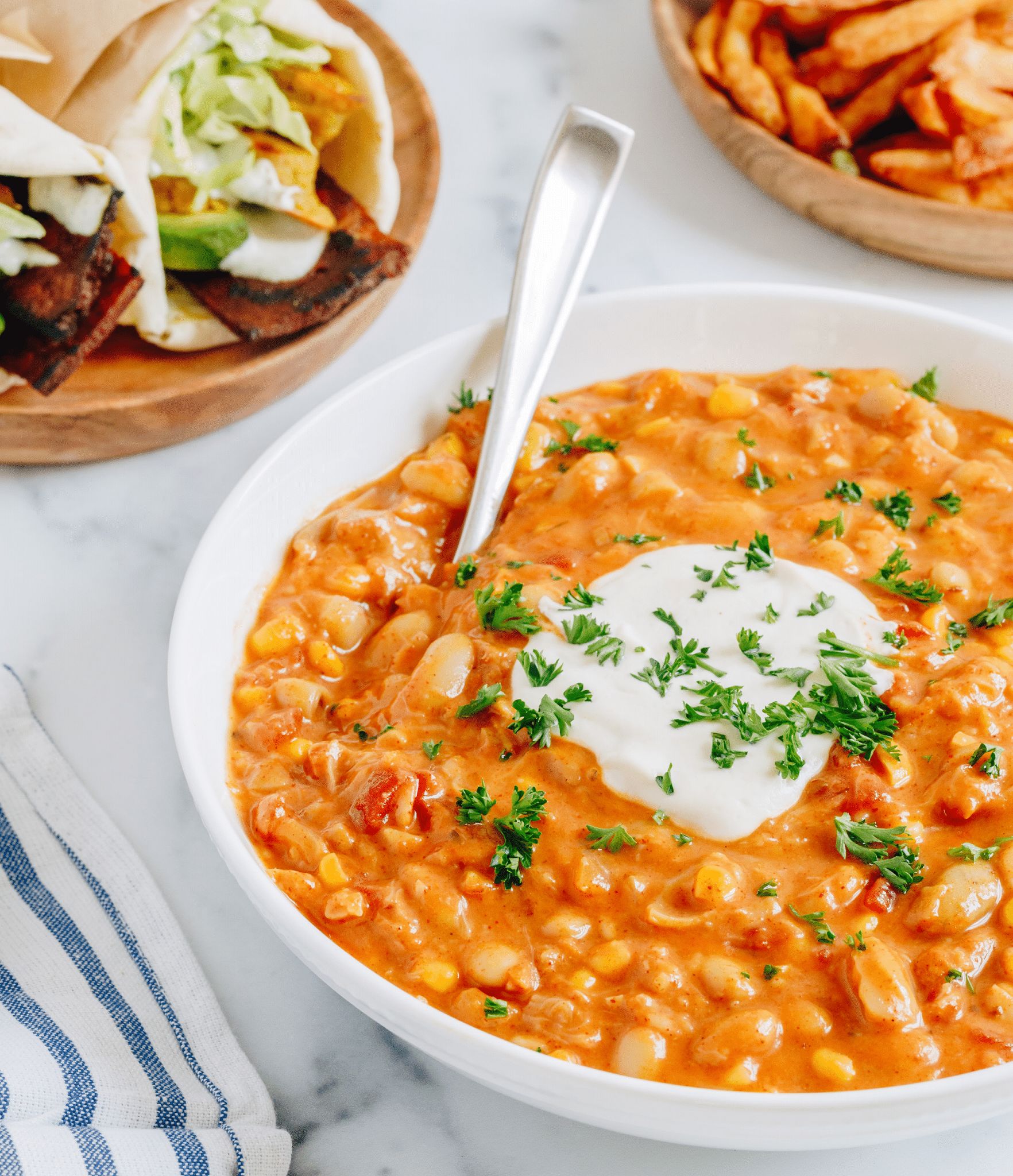 Vegan White Jackfruit Chili from The Six Vegan Sisters Everyday Cookbook