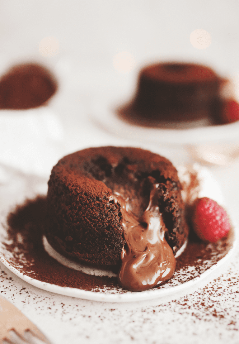 Vegan Chocolate Lava Cakes from The Little Book of Vegan Bakes by Holly Jade
