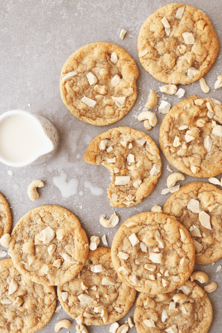 Vegan White Chocolate and Cashew Cookies from The Little Book of Vegan Bakes by Holly Jade