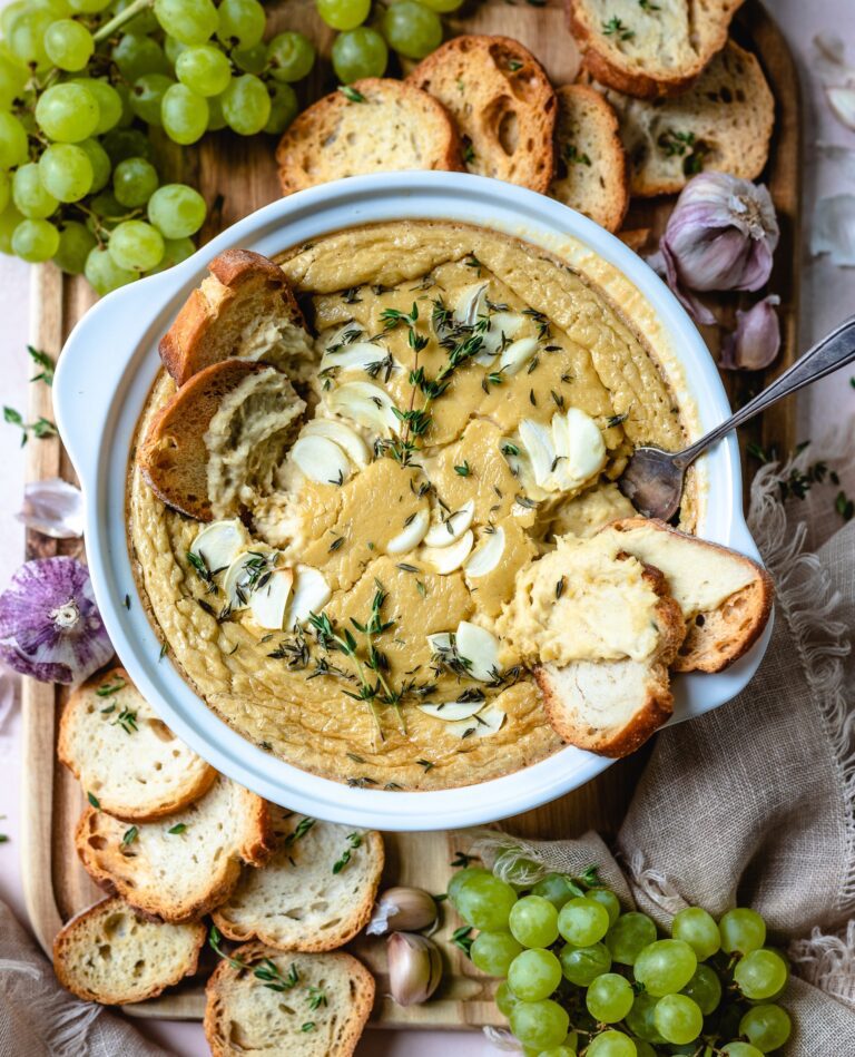 Luxurious Vegan Baked Brie from The Two Spoons Cookbook by Hannah Sunderani