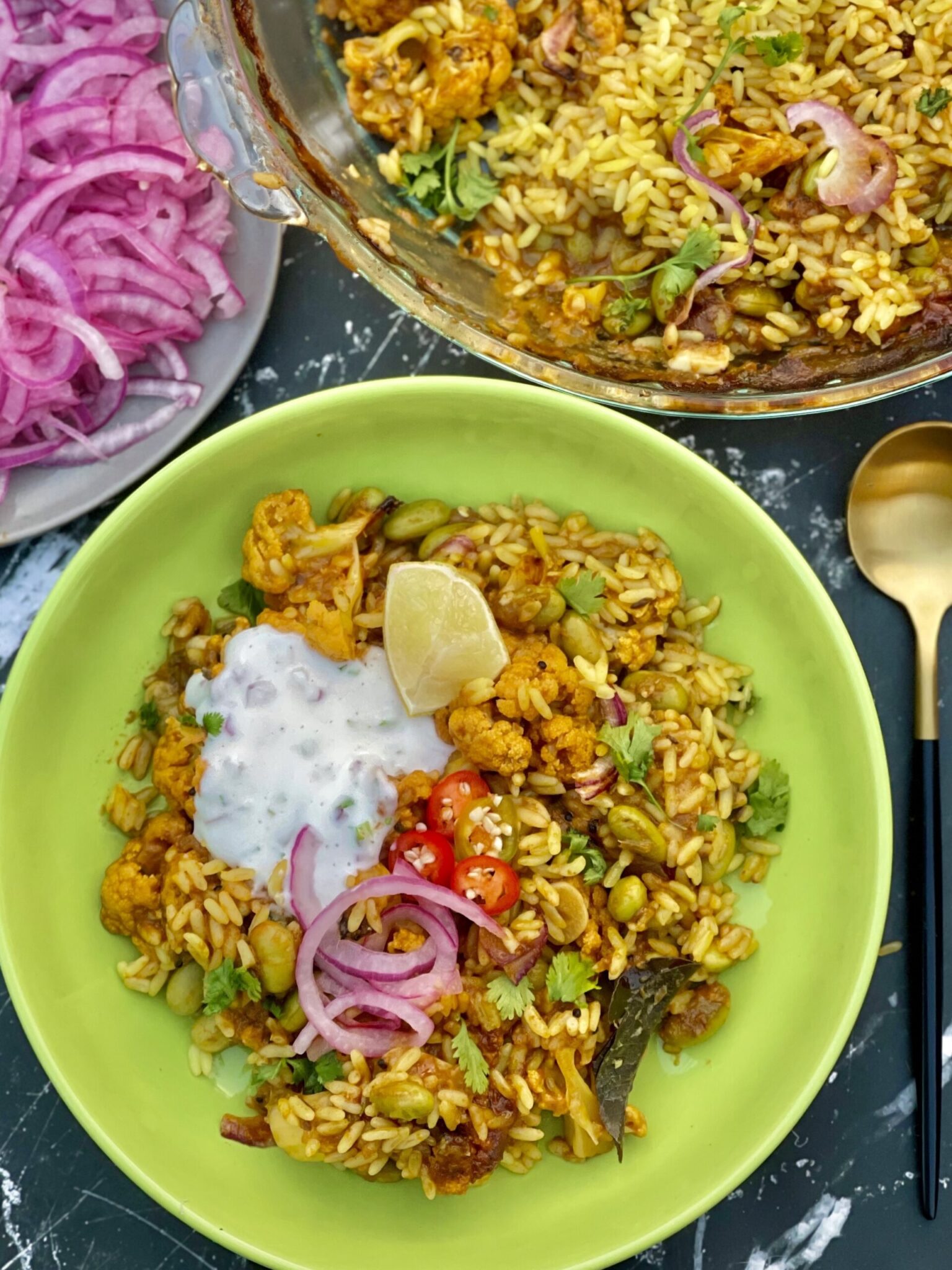 Vegan Goan Coconut Masala Rice Bake