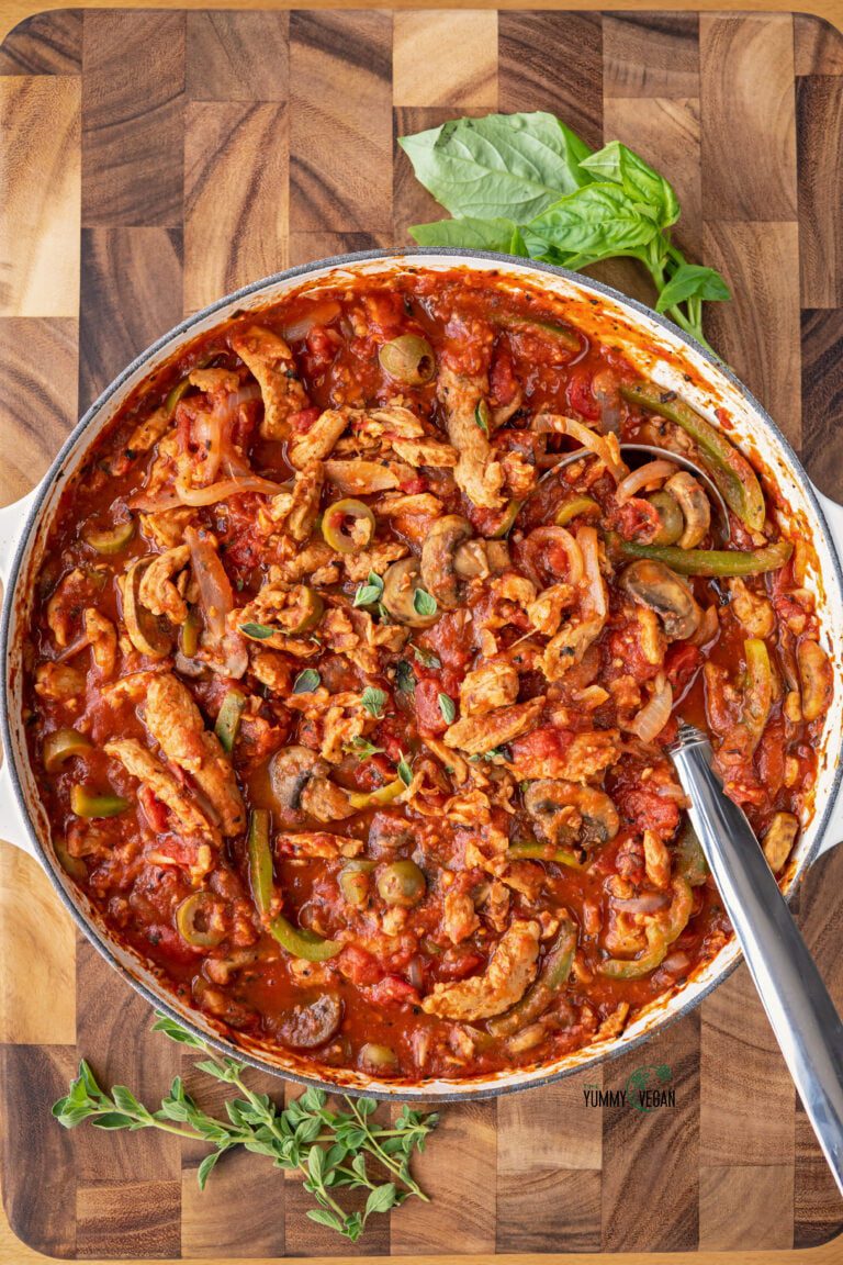 Vegan Chicken Cacciatore Stew