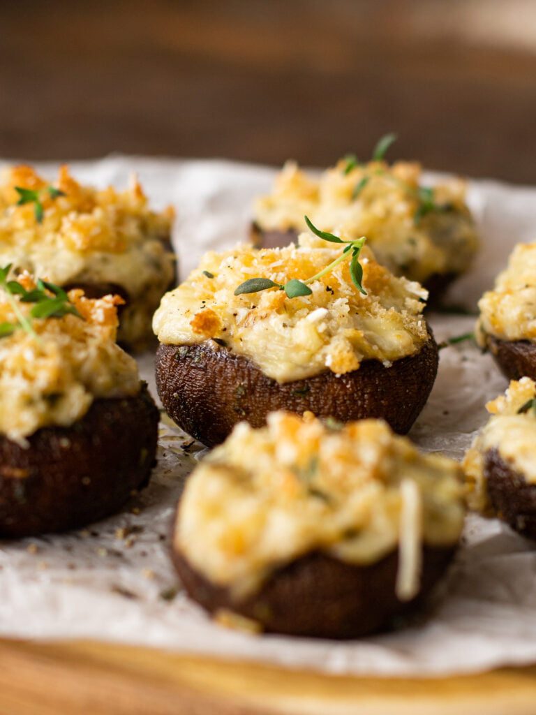 Artichoke Stuffed Mushrooms