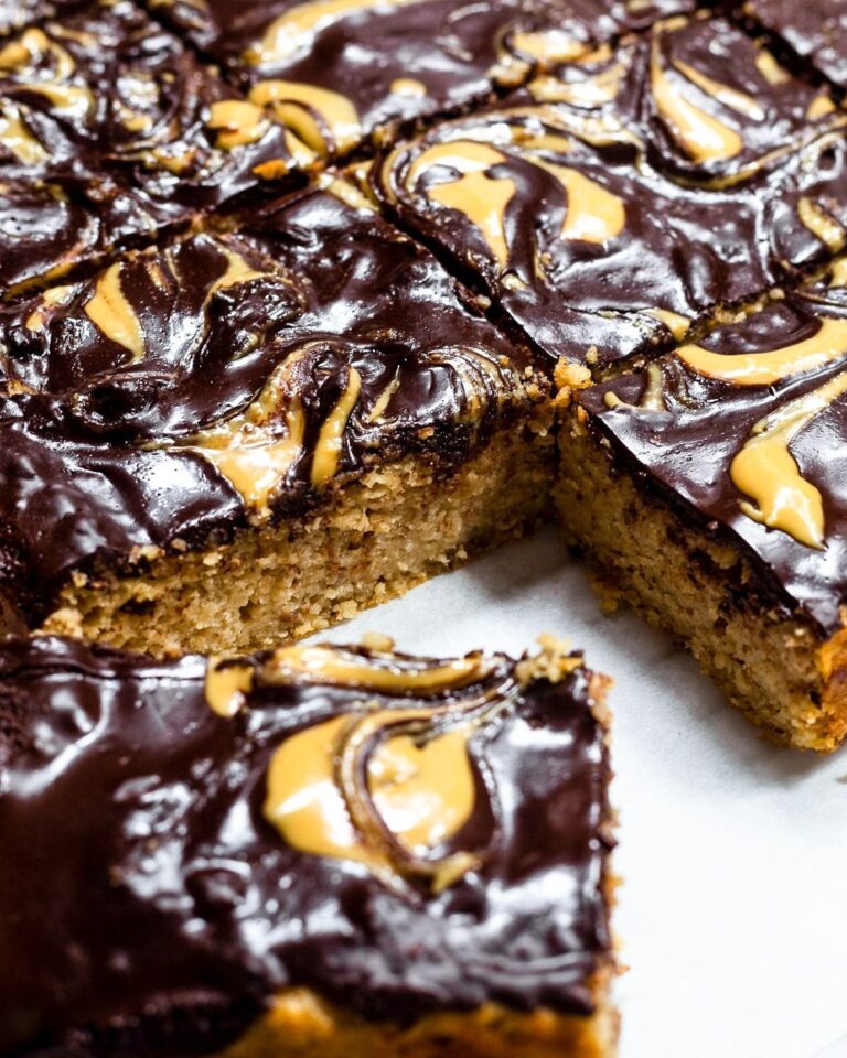 Vegan Peanut Butter Cake with Chocolate Ganache