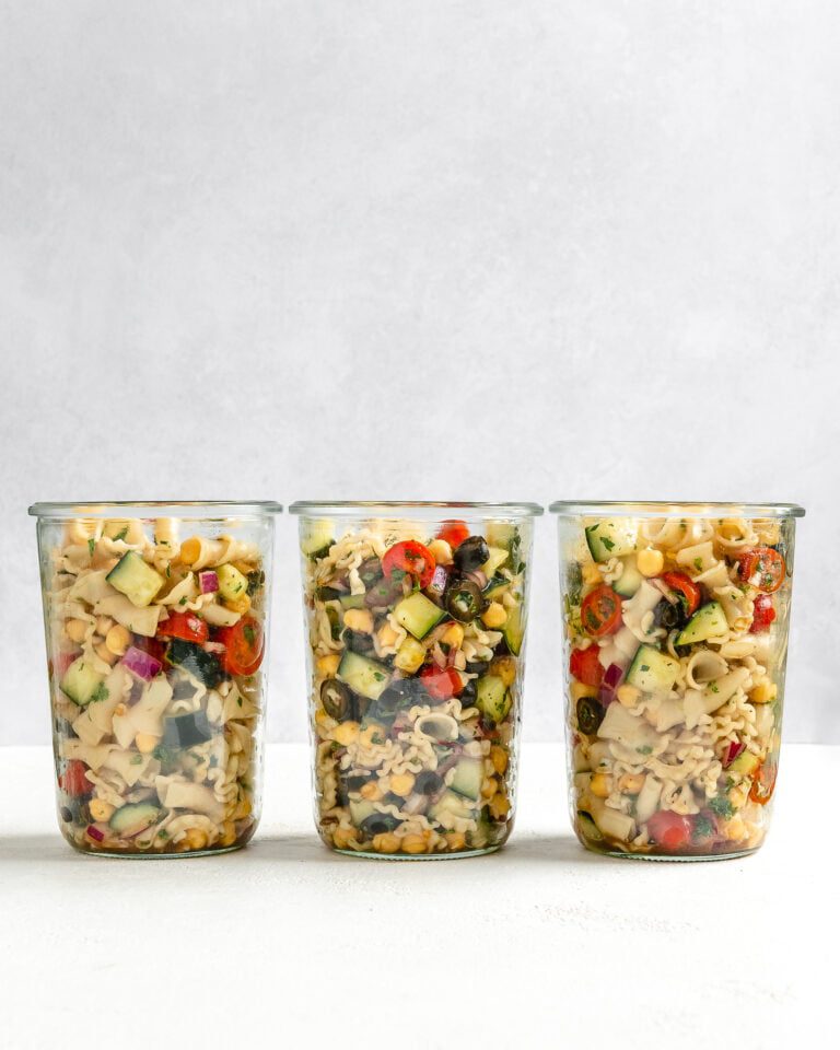 meal prep pasta salad