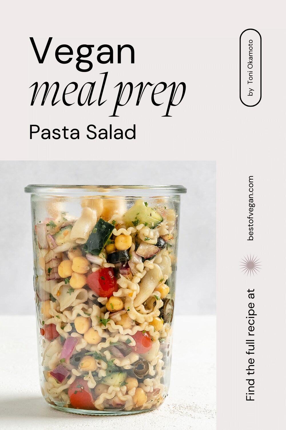 vegan meal prep pasta salad