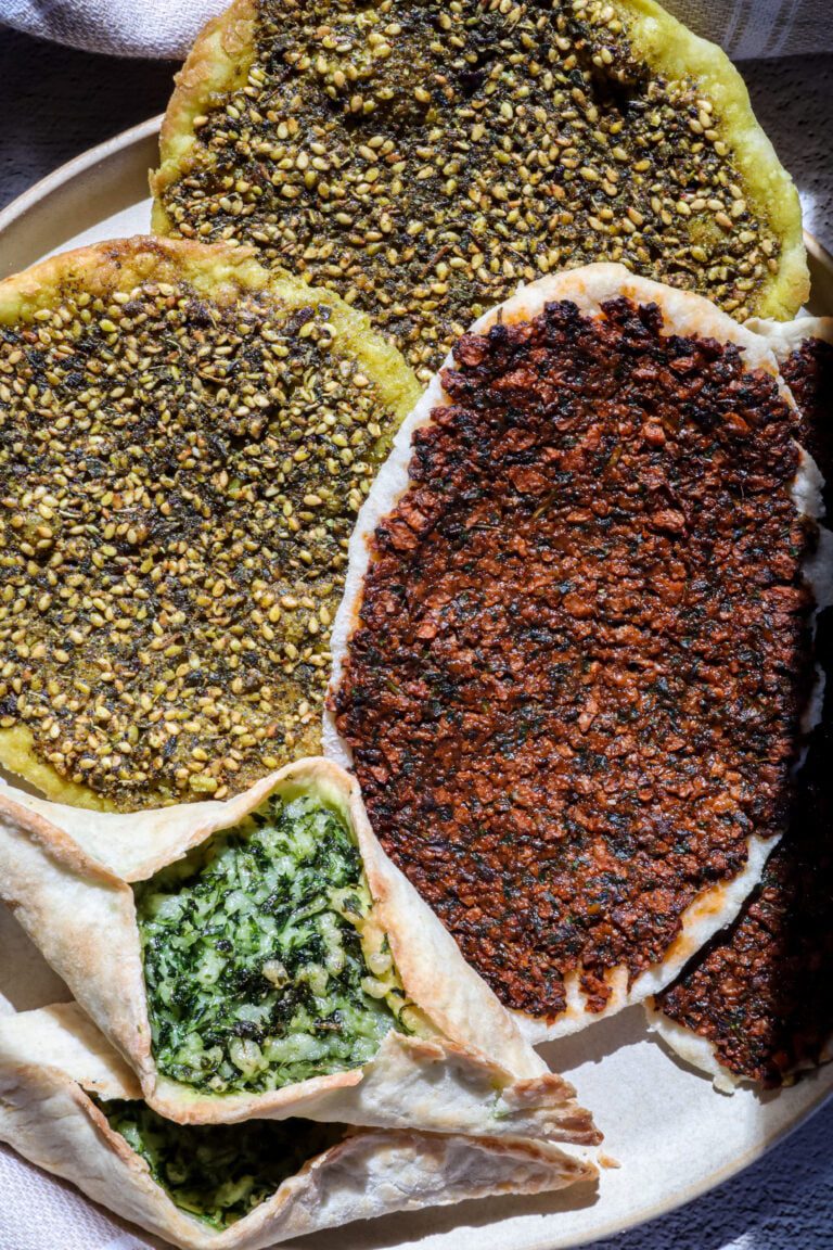 Manakeesh (Arabic Flatbread) - 3 Ways