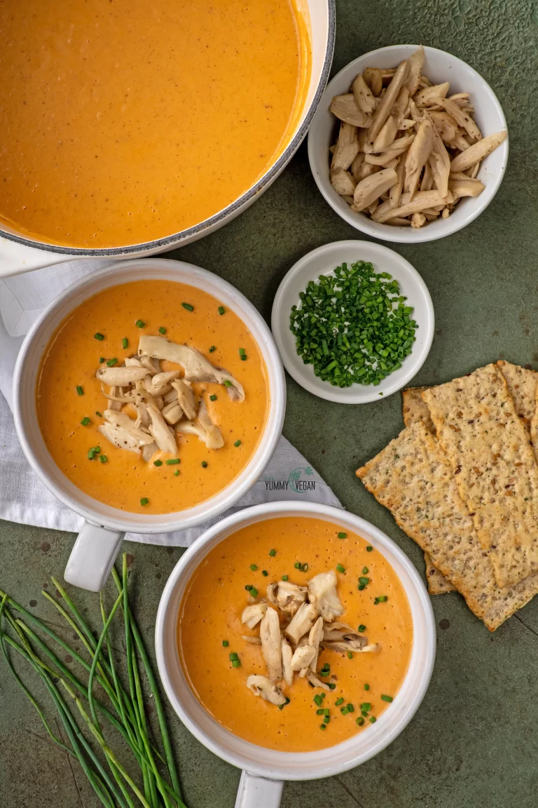 vegan crab bisque