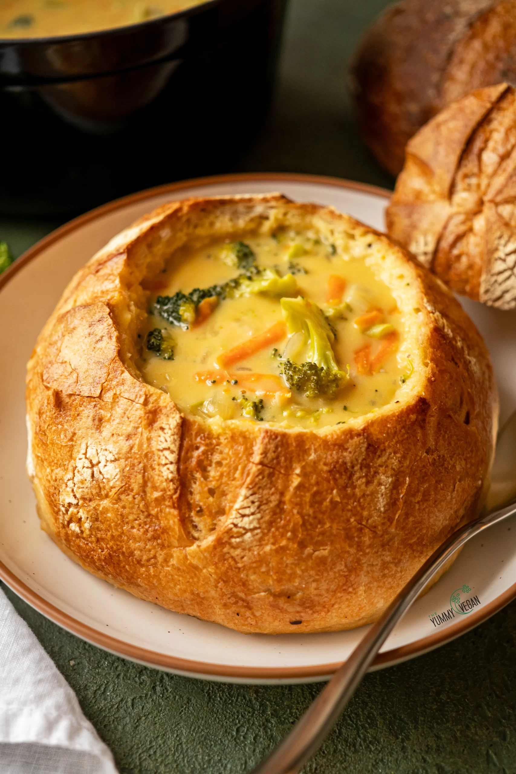 vegan broccoli cheese soup